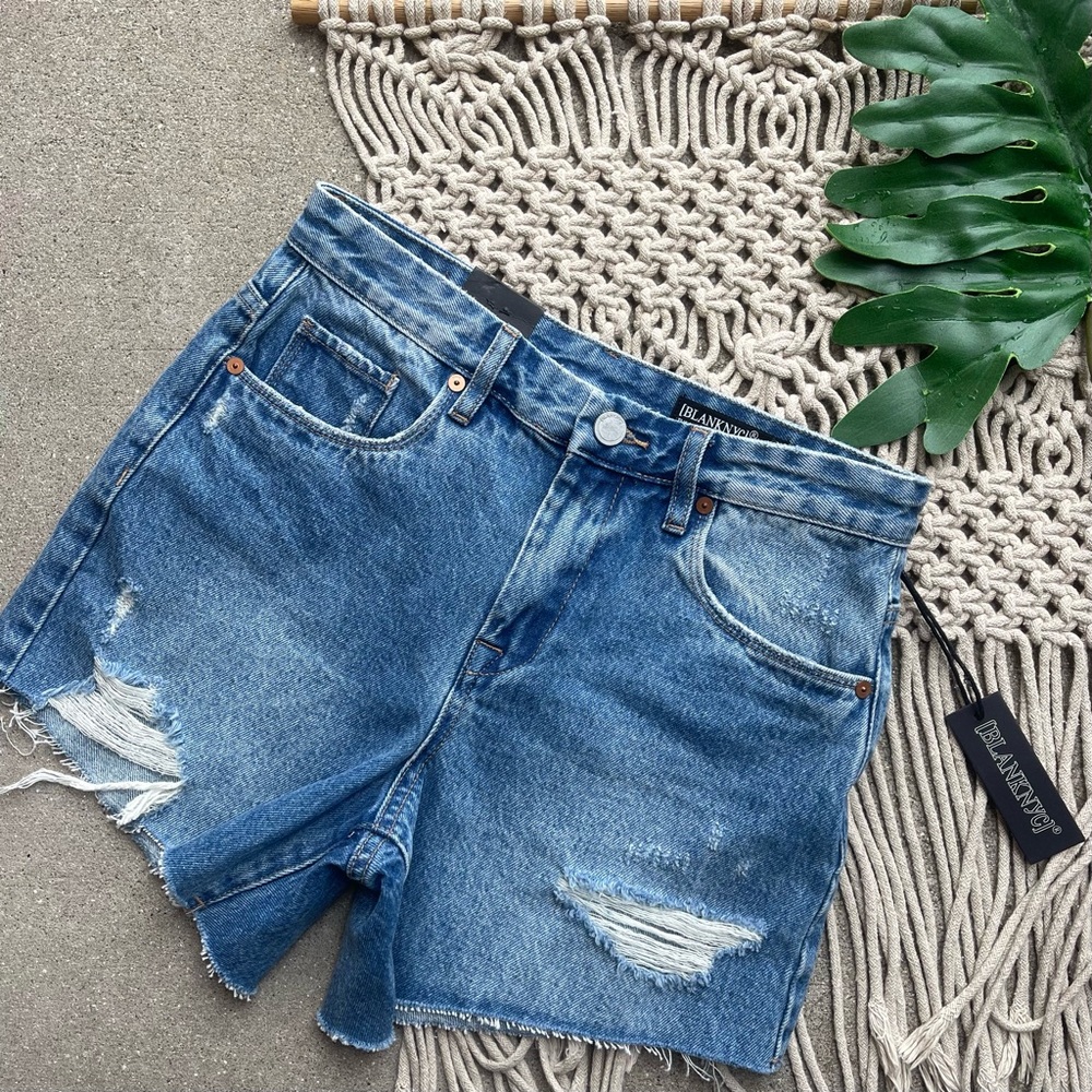 NWT Blank NYC Distressed Jean Shorts Size 26